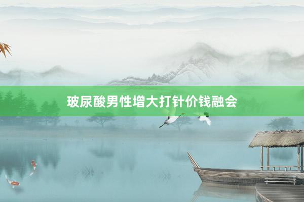 玻尿酸男性增大打针价钱融会